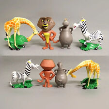 4PCS Figures Madagascar Animals Adventure Figurines Ornament Cake Topper Toys