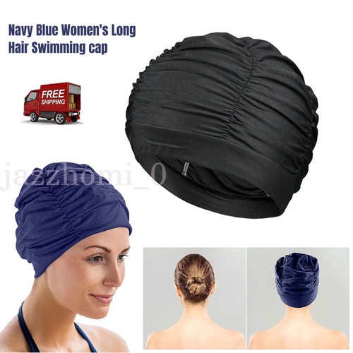 Black swimming cap - black,