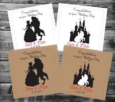  Handmade personalised Disney Beauty & Beast  Wedding Day,Cards Anniversary,tale