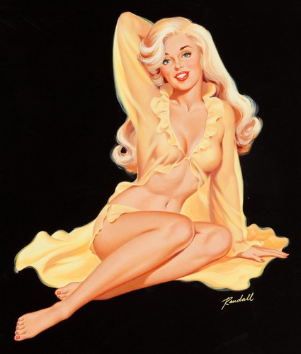 Vintage pin girls retro - girls,