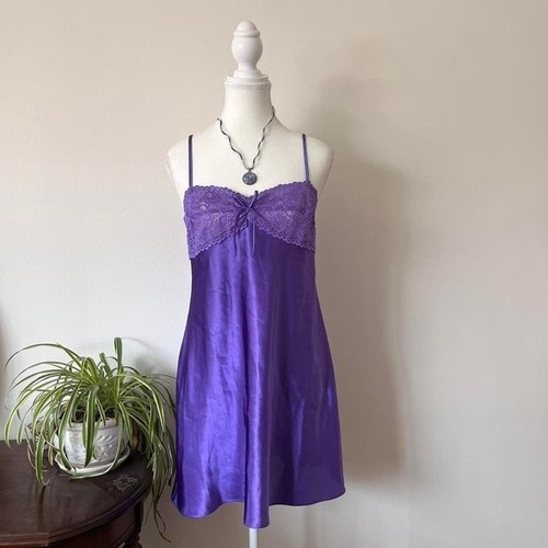 Vintage satin slip dress - slip,
