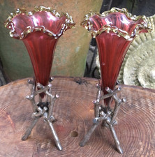 Antique victorian fluted ruby - antique,