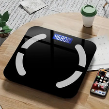 Digital Bathroom Scales Weighing Bluetooth Smart Body Fat BMI Monitor APP Muscle