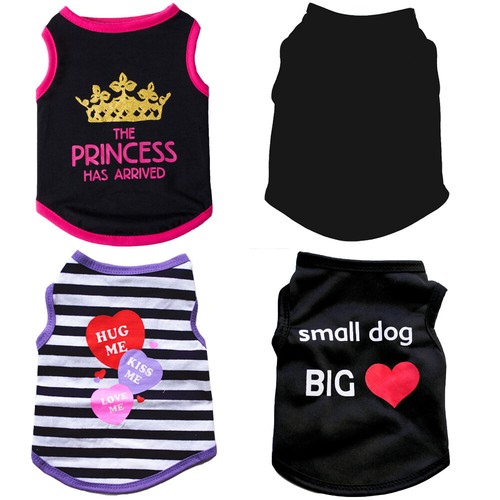 Black dog vest summer puppy - black,