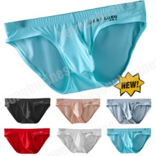 Mens Ice Silk Briefs Sexy Low