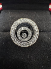 Chopard Happy Spirit Diamond Ring 18k White Gold 0.68ct Size N Ref 82/5422 Cert