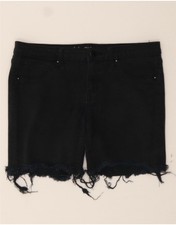 MOSSIMO Womens Mid Rise Denim Shorts US 8 Medium W29 Black Cotton BH13