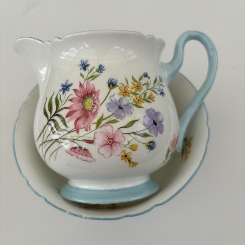 Shelley creamer and sugar - shelley,