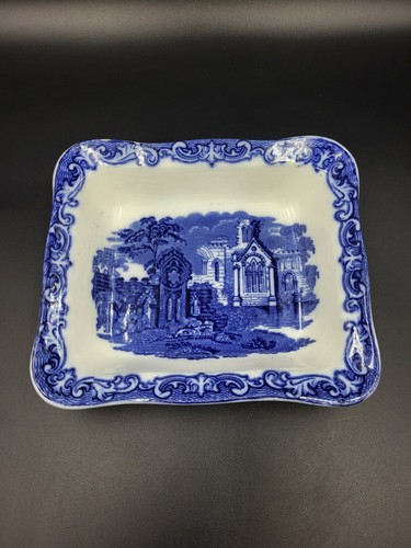 Vintage blue white shredded - vintage, &