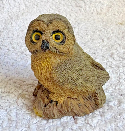 Vintage miniature resin - vintage, owl