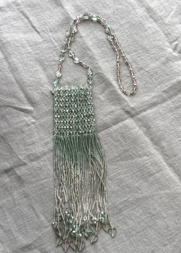 Light green beaded - light, necklace