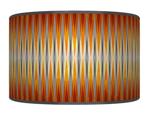 Geometric spikes orange - orange, grey