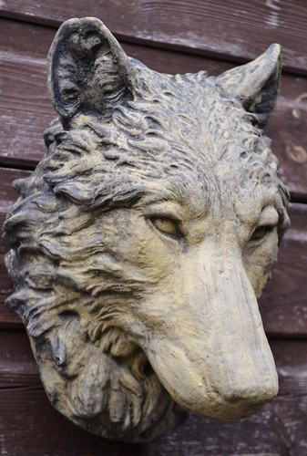 Wolf head wall plaque frost - head,
