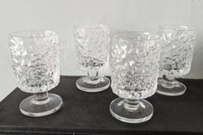 4 x MCM Whitefriars Glacier Sherry/Port Glasses Geoffrey Baxter