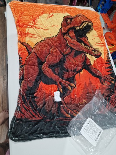 Rex dinosaur printed fleece - t-rex,