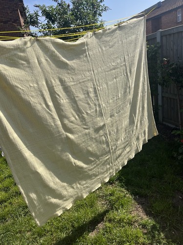 Vintage large cellular blanket - cellular,