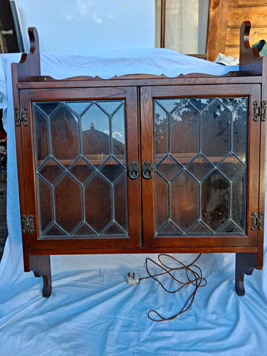 Old charm wood wall cabinet - ,