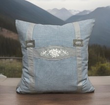 1 country style pillow case, pillowcase, decorative pillow, suspenders 40x40cm.