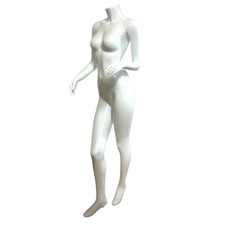 Full Size Female Mannequin – Gloss White Fiberglass Display with Base