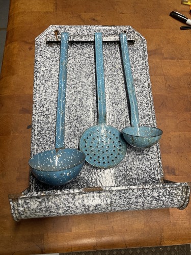 Vintage gray enamelware - vintage,