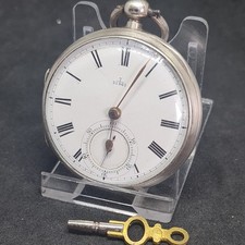 Antique Solid Silver Gents Fusee Chester Pocket Watch 1895 W/O Ref3978