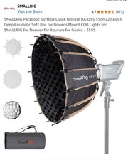 SmallRig Parabolic Softbox Quick Release, RA-D55 55cm/21.6inch Deep Softbox 3585