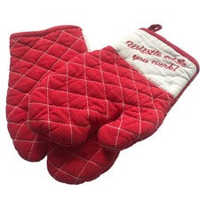 Laura Ashley Oven Gloves, Red