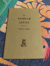 Sunbeam Alpine Series II Original Factory Special Tuning Handbook Manual 1962