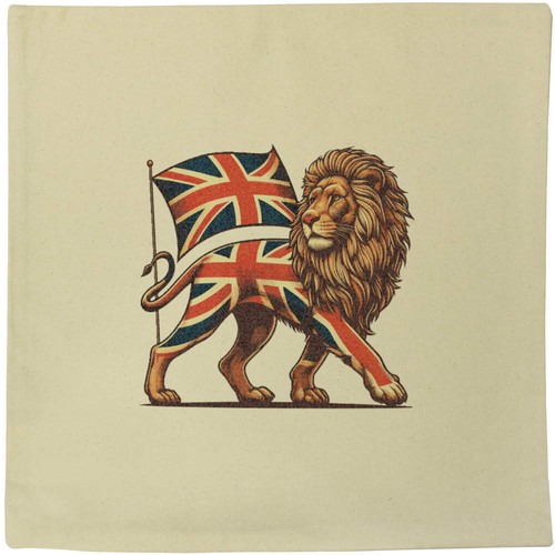 Lion with union jack - union, canvas