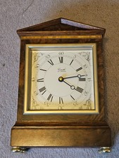 Modern Comitti of London mantel clock - Mahogany - Slanted top