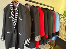 TEDDY BOY DRAPE JACKET. BLACK
