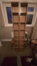 Pair Of Tall Slim Oak Effect