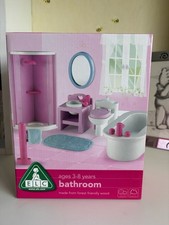 Early Learning Centre Rosebud Wooden Dolls House  Bathroom Furniture 