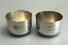 Antique Scottish Silver Tumbler Cups Arthur Robert Angell Edinburgh 221g BBEZX