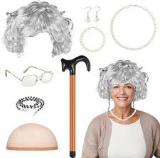 7PCS Old Lady Costume Set