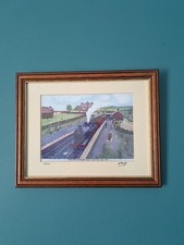 Framed Print Limited Edition 25/250 Of STEAM TRAIN 69815 Circa 1957 26x20cm