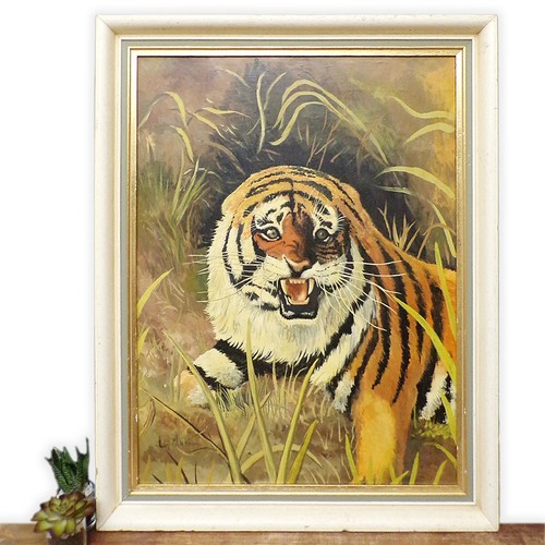 Oil painting tiger large - oil,