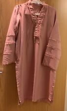 Women’s Pink Kameez Kaftan Trouser Suit Elegant Casual Everyday Wear Outfit Set
