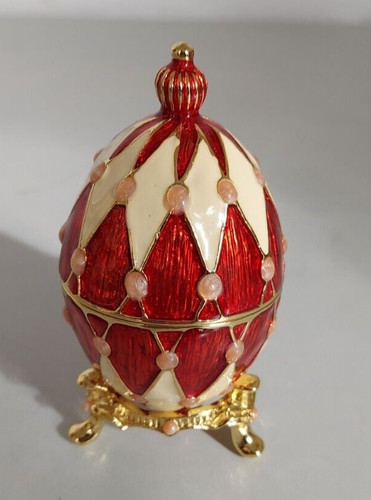 Egg trinket box stand - w., small