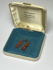 Vintage Kirkby & Bunn Coral Earrings RARE Antique Jewellery