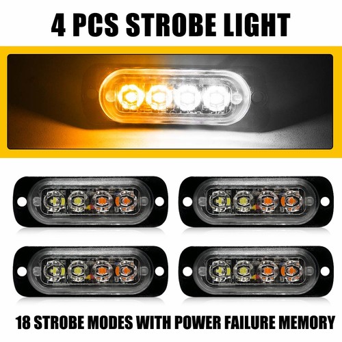 4led 12w amber white - amber&white, truck