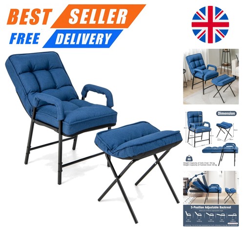 Adjustable blue recliner chair - adjustable,