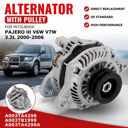 Alternator with pulley for - with,