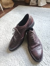 Bottega Veneta Burgundy Brogues Mens Shoes Size 41.5