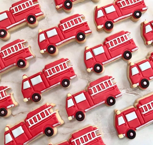 Fire engine cookie - fire,