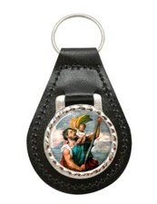 St. Christopher Leather Key