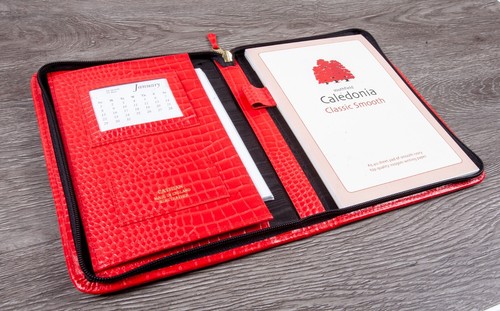 Croc leather writing case - croc,