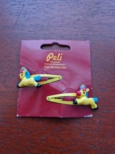 2pk Yellow Horse hair clip