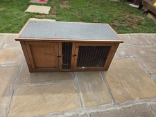 Rabbit Hutch Small Animal House Outdoor Bunny Guinea Pig Shelter Openable Roof
