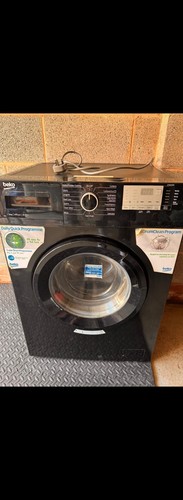 Beko black washing machine - washing,